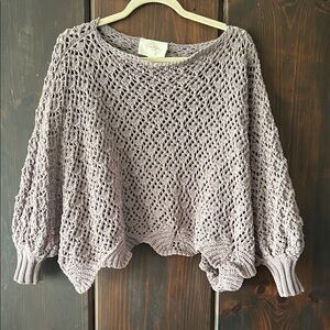 Jessica Simpson Lavender Open-Knit Sweater